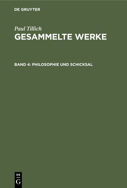 Produktbild: Philosophie und Schicksal
