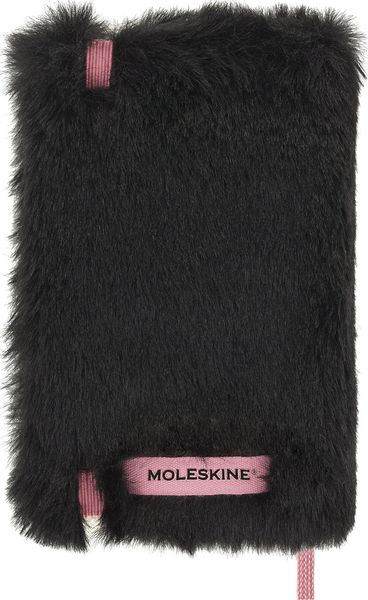 Produktbild: Moleskine X Blackpink Notizbuch faux fur XS, blanko, fester Einband, schwarz