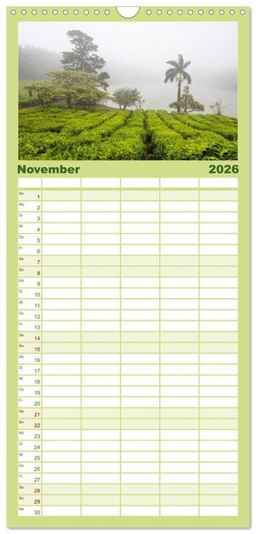 Produktbild: Familienplaner 2026 - Trauminseln der Welt - Mauritius mit 5 Spalten (Wandkalender, 21 x 45 cm) CALVENDO