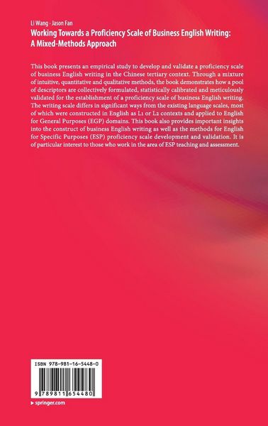 Produktbild: Working Towards a Proficiency Scale of Business English Writing: A Mixed-Methods Approach