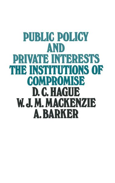 Produktbild: Public Policy and Private Interests