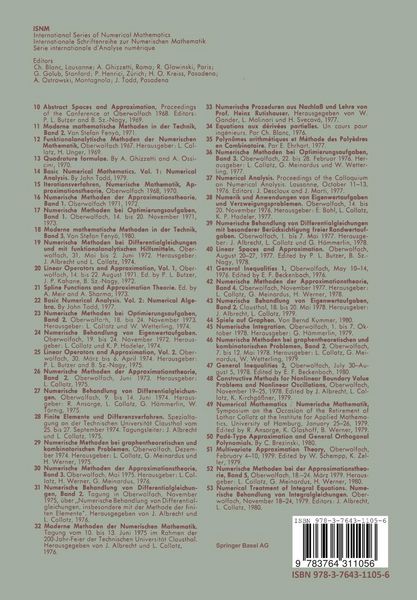Produktbild: Numerical Treatment of Integral Equations / Numerische Behandlung von Integralgleichungen