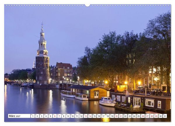 Produktbild: Amsterdam - Momente einer Reise (hochwertiger Premium Wandkalender 2027 DIN A2 quer), Kunstdruck in Hochglanz