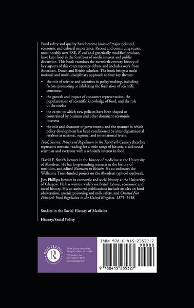 Produktbild: Food, Science, Policy and Regulation in the Twentieth Century