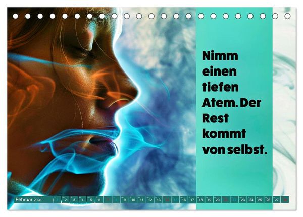 Produktbild: Im Flow des Atems - Energie des Lebens (Tischkalender 2026 DIN A5 quer), CALVENDO Monatskalender