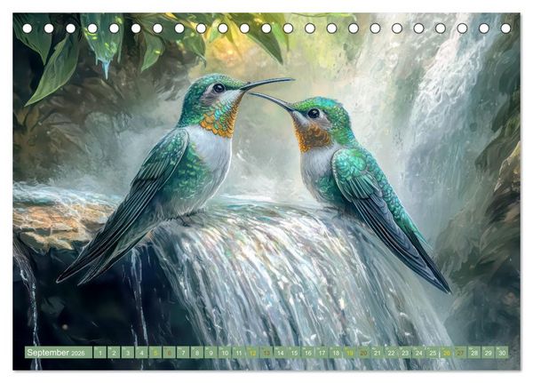Produktbild: Kolibris - Zauberhafte Fantasiewerke (Tischkalender 2026 DIN A5 quer), CALVENDO Monatskalender