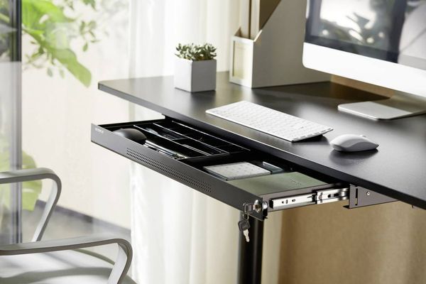 Produktbild: SpeaKa Professional SP-10938492 Untertisch-Schublade 740 mm x 272 mm abschlie&szlig;bar H&ouml;hen-Bereich: 50.8 mm (max) Schwarz