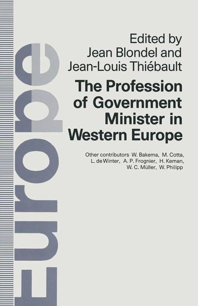 Produktbild: Profession of Government Minister in Western Europe