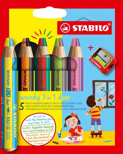 Produktbild: STABILO Aquarellbuntstift woody 3 in 1 duo