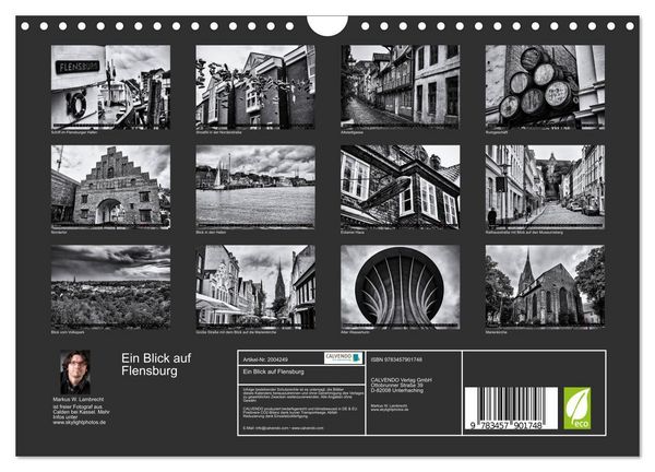 Produktbild: Ein Blick auf Flensburg (Wandkalender 2026 DIN A4 quer), CALVENDO Monatskalender