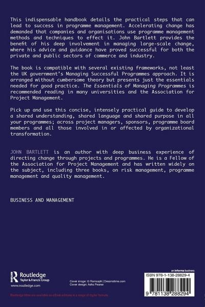 Produktbild: The Essentials of Managing Programmes