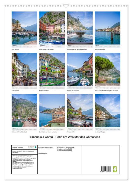 Produktbild: Limone sul Garda - Perle am Westufer des Gardasees (Wandkalender 2027 DIN A2 hoch), CALVENDO Monatskalender