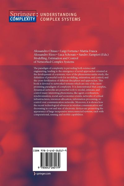 Produktbild: Modelling, Estimation and Control of Networked Complex Systems