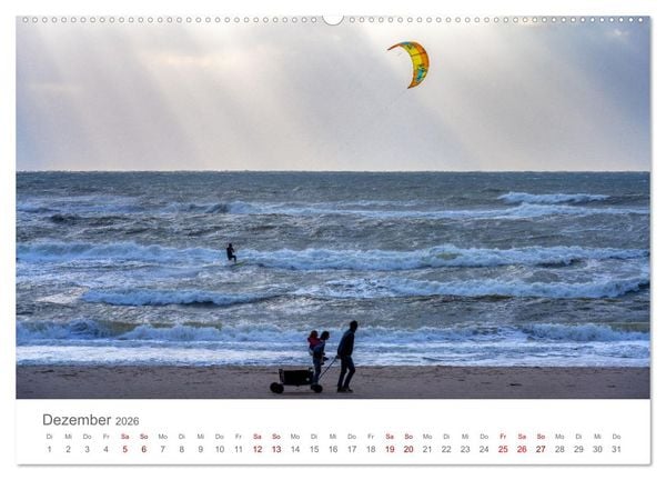 Produktbild: D&auml;nemark - Henne Strand (hochwertiger Premium Wandkalender 2026 DIN A2 quer), Kunstdruck in Hochglanz