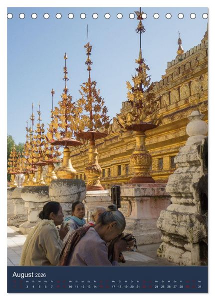 Produktbild: Reise durch Myanmar (Tischkalender 2026 DIN A5 hoch), CALVENDO Monatskalender