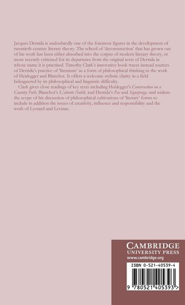 Produktbild: Derrida, Heidegger, Blanchot