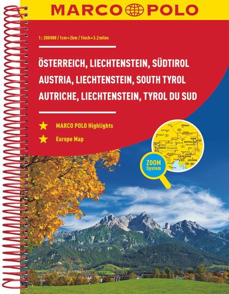 MARCO POLO Reiseatlas Österreich, Liechtenstein, Südtirol 1:200.000