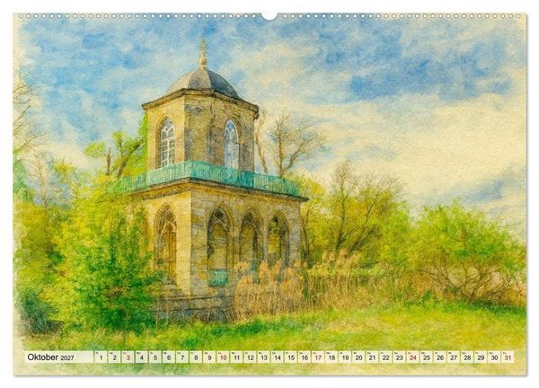 Produktbild: Potsdam &ndash; Historische Ansichten im Aquarellstil (hochwertiger Premium Wandkalender 2027 DIN A2 quer), Kunstdruck in Hochglanz