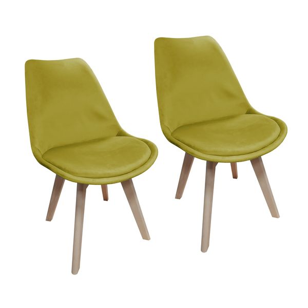 Produktbild: HTI-Living Stuhl Atlanta Velvet Curry 2er-Set Stuhl Atlanta Velvet Curry 2er-Set