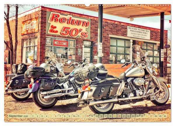 Produktbild: Nostalgie auf 2451 Meilen - Route 66 (hochwertiger Premium Wandkalender 2026 DIN A2 quer), Kunstdruck in Hochglanz