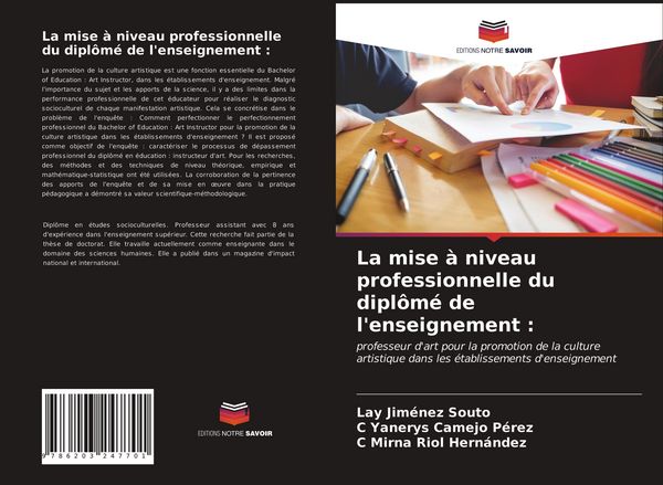 Produktbild: La mise &agrave; niveau professionnelle du dipl&ocirc;m&eacute; de l'enseignement :