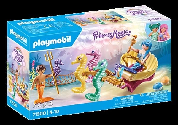 PLAYMOBIL 71500 - Princess Magic - Meerjungfrauen-Seepferdchenkutsche