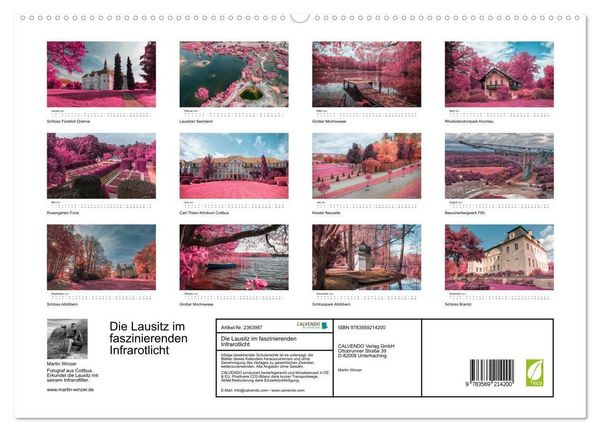 Produktbild: Die Lausitz im faszinierenden Infrarotlicht (hochwertiger Premium Wandkalender 2027 DIN A2 quer), Kunstdruck in Hochglanz