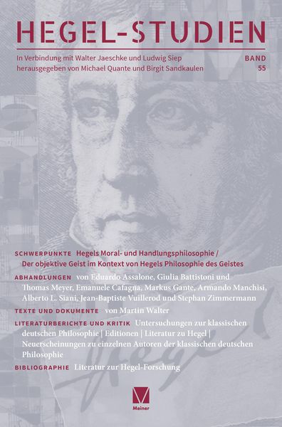Produktbild: Hegel-Studien Band 55