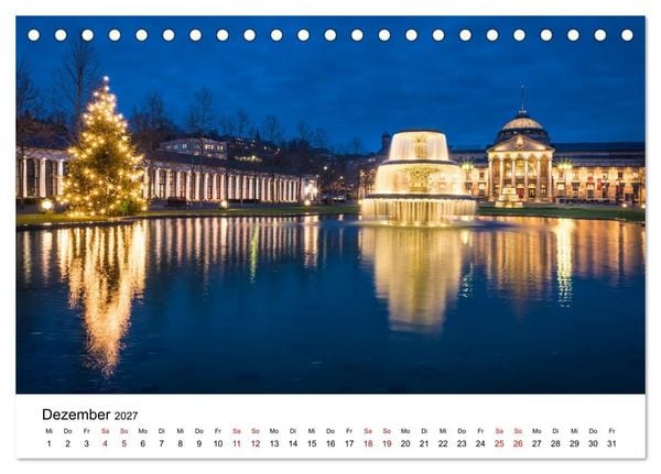Produktbild: Wiesbadener Impressionen (Tischkalender 2027 DIN A5 quer), CALVENDO Monatskalender