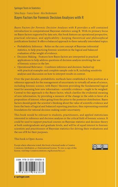 Produktbild: Bayes Factors for Forensic Decision Analyses with R