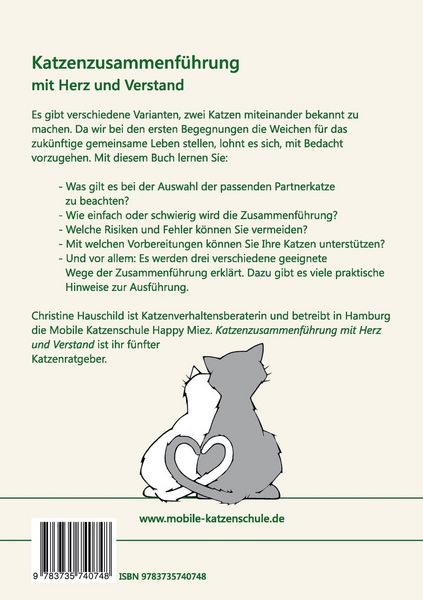Produktbild: Katzenzusammenf&uuml;hrung mit Herz und Verstand