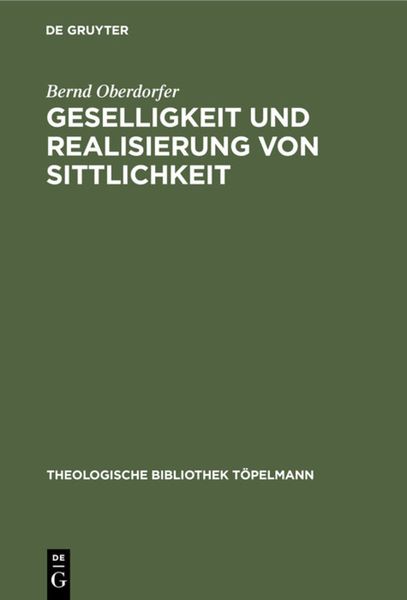 Produktbild: Geselligkeit und Realisierung von Sittlichkeit