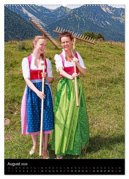 Produktbild: Dirndl und Tradition (Wandkalender 2026 DIN A2 hoch), CALVENDO Monatskalender