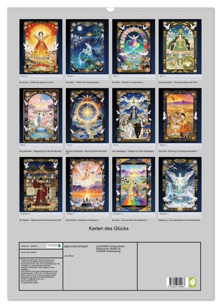 Produktbild: Karten des Gl&uuml;cks (Wandkalender 2027 DIN A2 hoch), CALVENDO Monatskalender