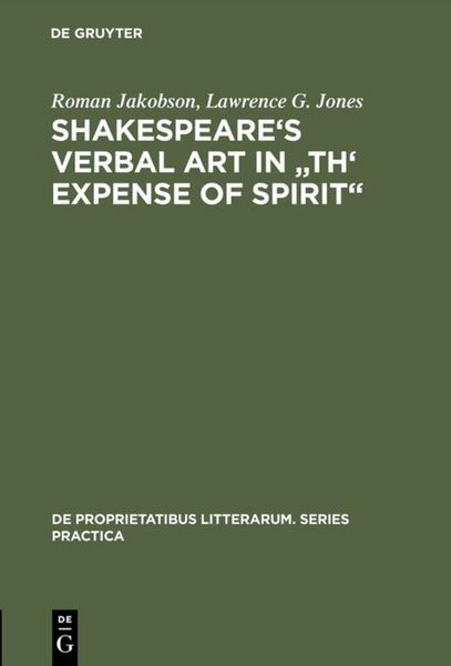Produktbild: Shakespeare's Verbal Art in "Th' Expense of Spirit"