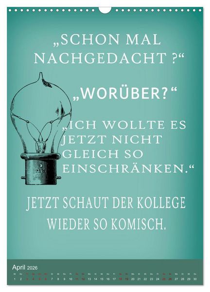 Produktbild: B&uuml;ro und so ... (Wandkalender 2026 DIN A3 hoch), CALVENDO Monatskalender