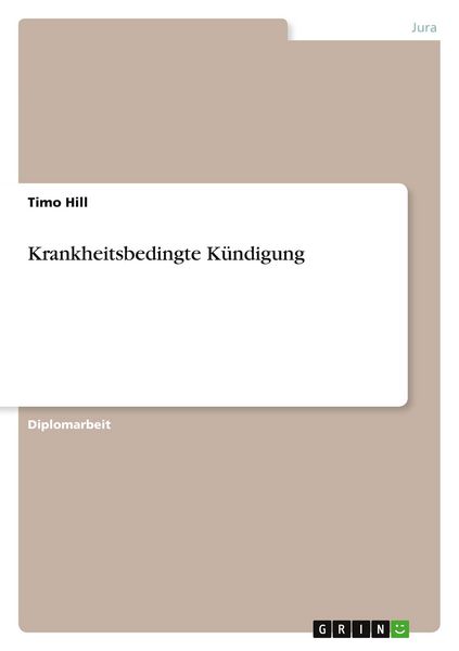 Produktbild: Krankheitsbedingte K&uuml;ndigung