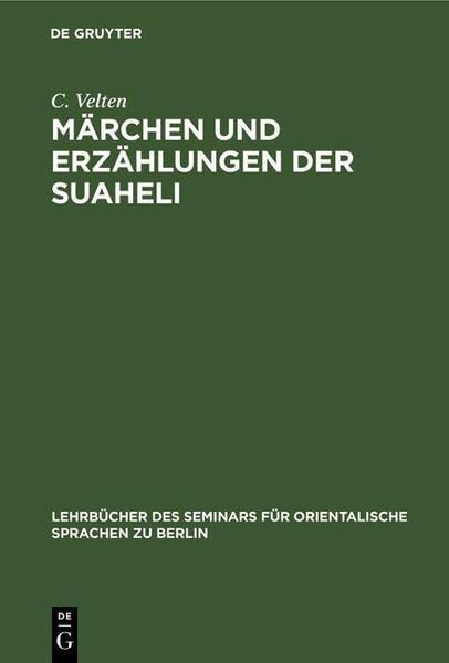 Produktbild: M&auml;rchen und Erz&auml;hlungen der Suaheli