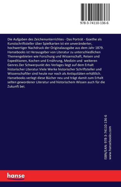 Produktbild: Die Aufgaben des Zeichenunterrichtes