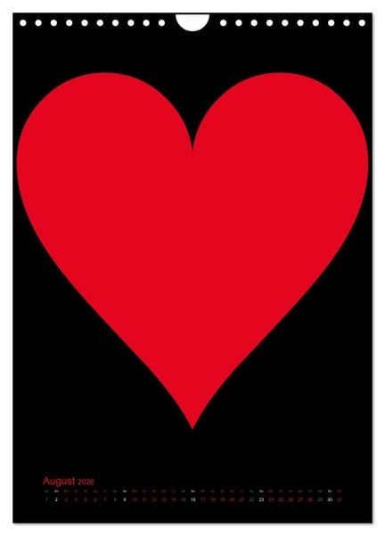 Produktbild: Foto- und Bastelkalender &bdquo;LIEBE&ldquo; in der Farbe Schwarz (Wandkalender 2026 DIN A4 hoch), CALVENDO Monatskalender