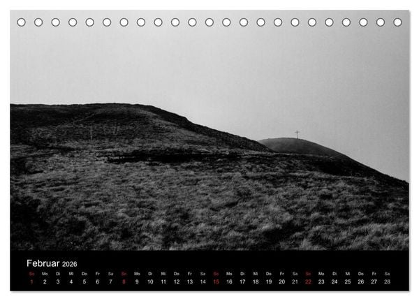 Produktbild: BERGE IN SCHWARZ WEISS (Tischkalender 2026 DIN A5 quer), CALVENDO Monatskalender