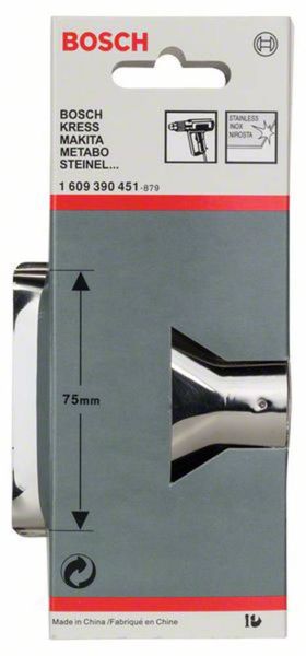 Produktbild: Fl&auml;chend&uuml;se, 75 mm, 33,5 mm, D&uuml;se f&uuml;r Bosch-Hei&szlig;luftgebl&auml;se Bosch Accessories 1609390451 Durchmesser 33.5 mm