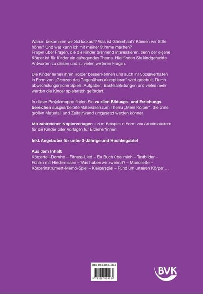 Produktbild: Kita aktiv Projektmappe Mein K&ouml;rper
