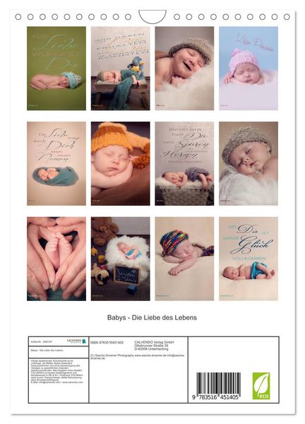 Produktbild: Babys - Die Liebe des Lebens (Wandkalender 2026 DIN A4 hoch), CALVENDO Monatskalender
