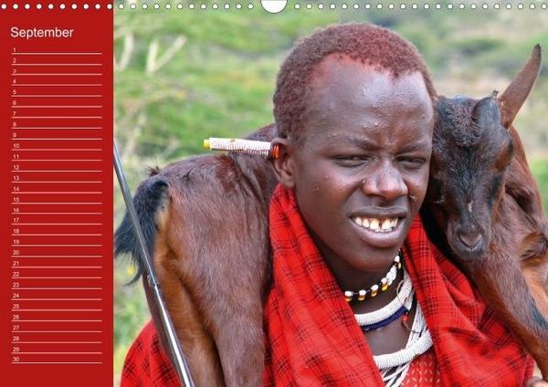 Produktbild: Faszination Afrika: Massai Geburtstagskalender (Wandkalender immerw&auml;hrend DIN A4 quer)