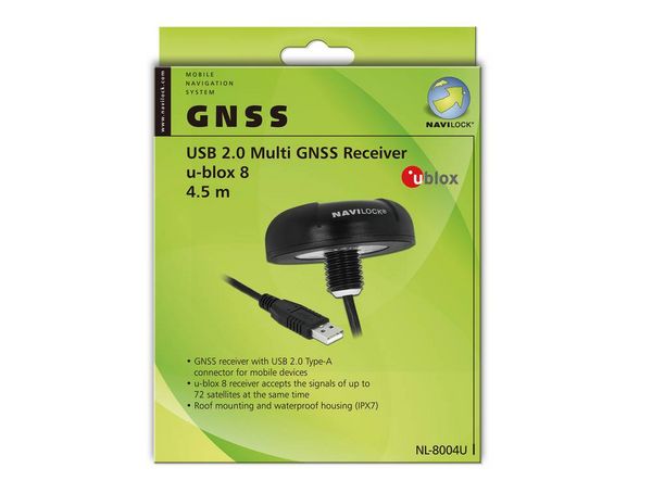 Produktbild: Navilock NL-8004U GPS Empf&auml;nger Schwarz 1St.