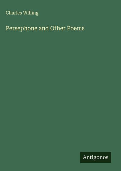 Produktbild: Persephone and Other Poems