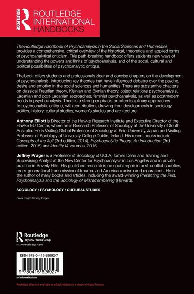 Produktbild: The Routledge Handbook of Psychoanalysis in the Social Sciences and Humanities