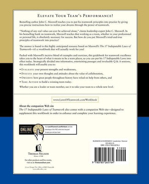 Produktbild: The 17 Indisputable Laws of Teamwork Workbook