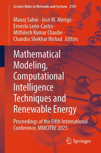 Produktbild: Mathematical Modeling, Computational Intelligence Techniques and Renewable Energy